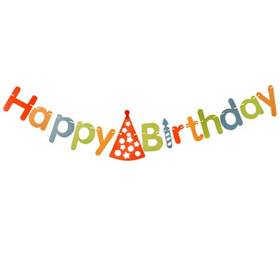 Több témájú Boldog születésnapot Banner Baby Shower Születésnapi Party-díszek Photo Booth Boldog születésnapot Sármányfüzér zászlók