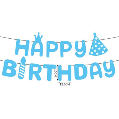 Több témájú Boldog születésnapot Banner Baby Shower Születésnapi Party-díszek Photo Booth Boldog születésnapot Sármányfüzér zászlók