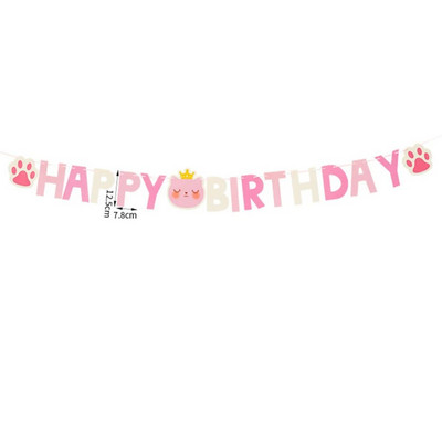 Több témájú Boldog születésnapot Banner Baby Shower Születésnapi Party-díszek Photo Booth Boldog születésnapot Sármányfüzér zászlók