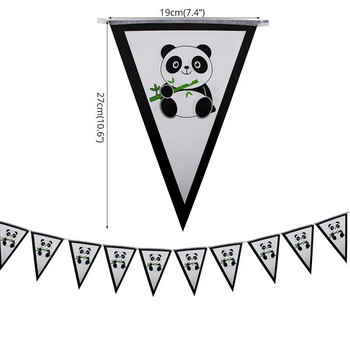 10 знамена/Опаковка Прекрасен динозавър/панда/еднорог Вимпел животни Хартиени знамена за парти за честит рожден ден, сувенири за деца, парти консумативи