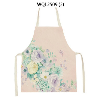 Virágmintás konyhai kötények nőknek Férfi vászon előke Háztartási tisztító kötény Otthoni Főzés Sütés Ujjatlan kötény Delantal
