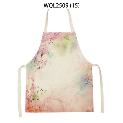 Virágmintás konyhai kötények nőknek Férfi vászon előke Háztartási tisztító kötény Otthoni Főzés Sütés Ujjatlan kötény Delantal