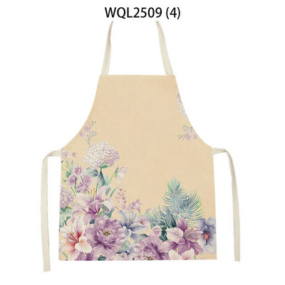Virágmintás konyhai kötények nőknek Férfi vászon előke Háztartási tisztító kötény Otthoni Főzés Sütés Ujjatlan kötény Delantal