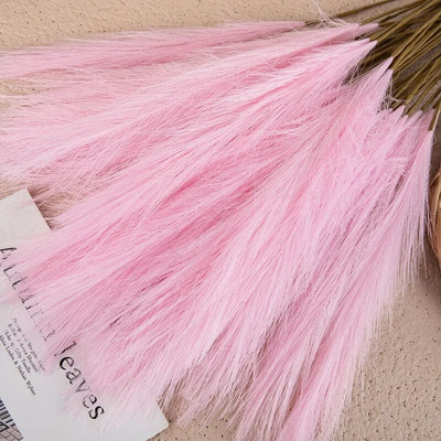 55 cm 5 DB Bolyhos pampa fű Boho dekor virág Hamis növény Nád szimulált esküvői parti karácsonyi lakberendezési művirág