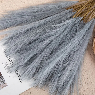 55 cm 5 DB Bolyhos pampa fű Boho dekor virág Hamis növény Nád szimulált esküvői parti karácsonyi lakberendezési művirág