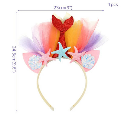 1 set Mermaid Happy Birthday Papirnati banner Svjetlucavi viseći vijenac Zastavica za dječju tematsku zabavu Baby Shower Dekoracija DIY pribor