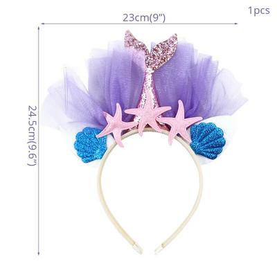 1 set Mermaid Happy Birthday Papirnati banner Svjetlucavi viseći vijenac Zastavica za dječju tematsku zabavu Baby Shower Dekoracija DIY pribor