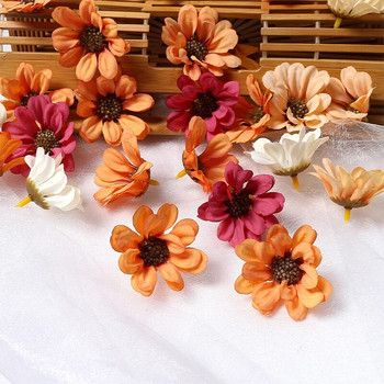 Τεχνητά λουλούδια ηλίανθου Faux Daisy Flower Head Διακοσμήσεις γάμου DIY Floral Design Craft Supplies Διακόσμηση πάρτι για το σπίτι