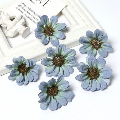 Mesterséges napraforgó virágok Mű százszorszép virágfej Esküvői dekorációk Barkácsolás Virágdizájn Kézműves kellékek Otthoni parti dekoráció