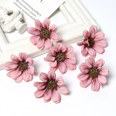 Mesterséges napraforgó virágok Mű százszorszép virágfej Esküvői dekorációk Barkácsolás Virágdizájn Kézműves kellékek Otthoni parti dekoráció