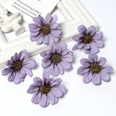 Mesterséges napraforgó virágok Mű százszorszép virágfej Esküvői dekorációk Barkácsolás Virágdizájn Kézműves kellékek Otthoni parti dekoráció