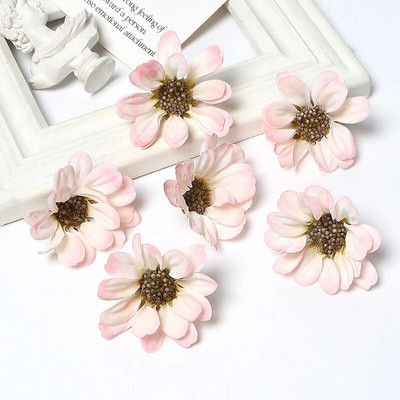 Mesterséges napraforgó virágok Mű százszorszép virágfej Esküvői dekorációk Barkácsolás Virágdizájn Kézműves kellékek Otthoni parti dekoráció