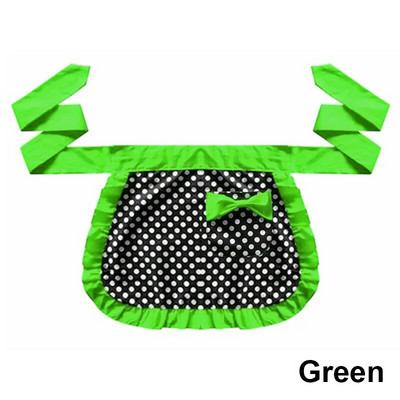 Fél vállpántos aranyos hercegnős kötény pamut féltestű rövid kis kötény női háztartáshoz, konyhai kertészkedéshez. Pöttyös munkakötények