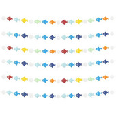 Animacinių filmų popierinės žuvies reklamjuostės kabantys girliandos gimtadienio vestuvėms Vandenyno paplūdimio jūros tematikos vakarėlio dekoravimo reikmenys