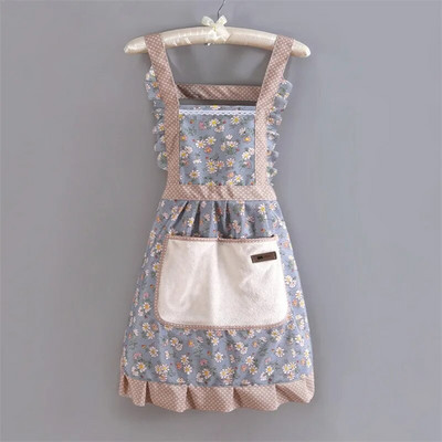 Naiste lõuendist põll, koduköögi hingav põll toiduvalmistamiseks, täiskasvanute tööpõll, lilleline põll