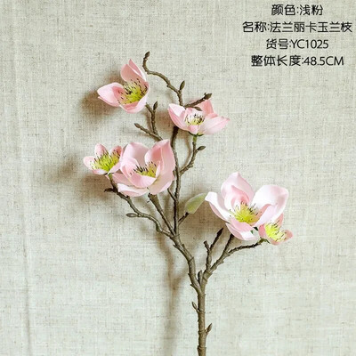 1 vnt. dirbtinis šilkas 6 galvos magnolijos šakelė namai Viešbučio stalo puošmena netikra gėlė vestuvių nuotaka, laikanti fotografavimo rekvizitus