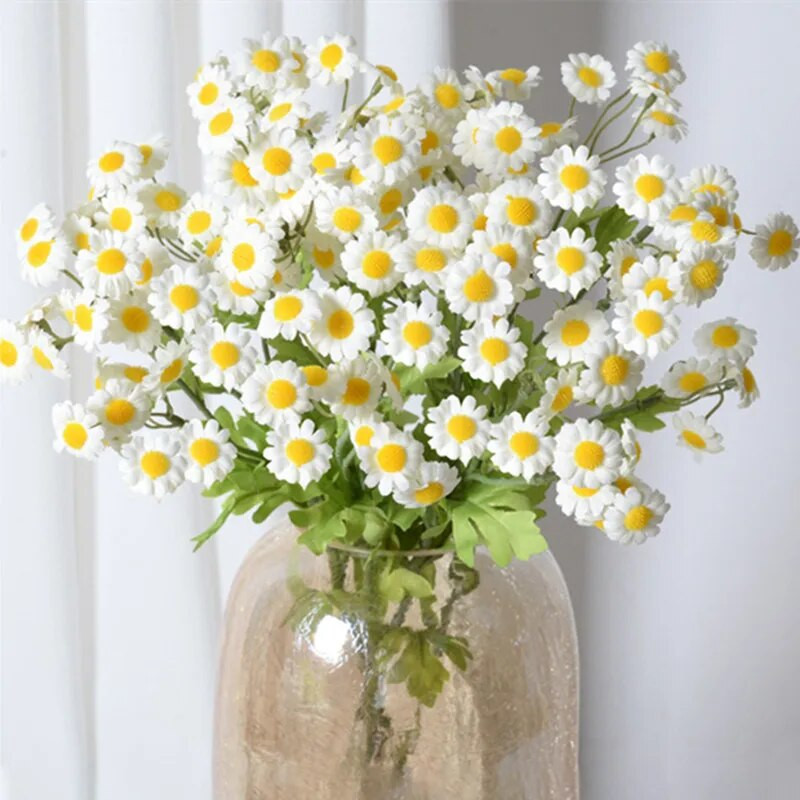 Saulės gėlė 30 galvų Spalvinga maža margučių šilko dirbtinės gėlės Namų sodo puošmena Chrizantema Vestuvės „Pasidaryk pats“ vakarėlis