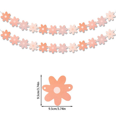 1 komplekti karikakrabännerid sünnipäevapeo lillepärja kevadsuvi karikakrateemaline peokaunistus Baby Shower pulmapeo bänner