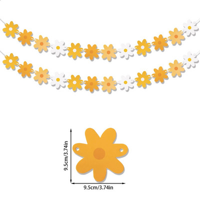 1 komplekti karikakrabännerid sünnipäevapeo lillepärja kevadsuvi karikakrateemaline peokaunistus Baby Shower pulmapeo bänner