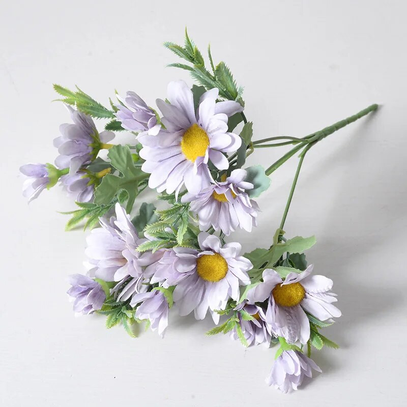 Decoratiune pentru casa Floare artificiala Buchet mic Margarete Plasare masa in aer liber Gradina nunta Crizantema Floare falsa