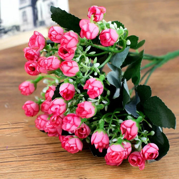 1 ~ 4 БР. 27 см розов копринен божур Букет от изкуствени цветя 36 глави 1 куп евтини фалшиви цветя за домашна сватбена украса