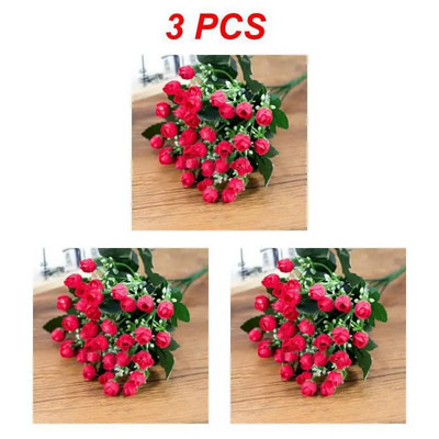 1–4 TK 27 cm roosist siidist pojengi kunstlillede kimp, 36 pead, 1 hunnik odavaid võltslilli kodu pulmakaunistuseks