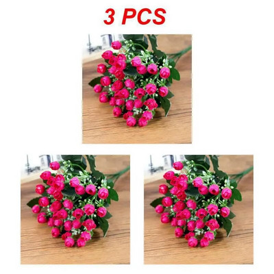 1–4 TK 27 cm roosist siidist pojengi kunstlillede kimp, 36 pead, 1 hunnik odavaid võltslilli kodu pulmakaunistuseks