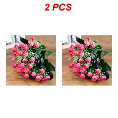 1–4 TK 27 cm roosist siidist pojengi kunstlillede kimp, 36 pead, 1 hunnik odavaid võltslilli kodu pulmakaunistuseks