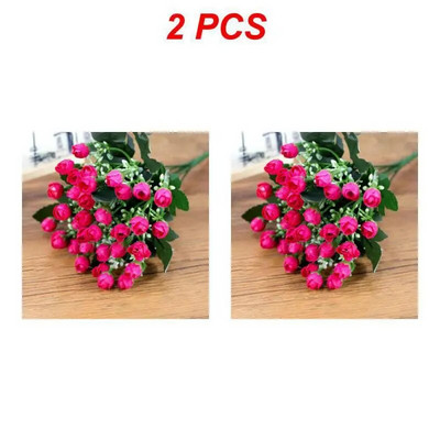 1–4 TK 27 cm roosist siidist pojengi kunstlillede kimp, 36 pead, 1 hunnik odavaid võltslilli kodu pulmakaunistuseks