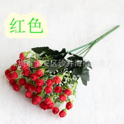 1–4 TK 27 cm roosist siidist pojengi kunstlillede kimp, 36 pead, 1 hunnik odavaid võltslilli kodu pulmakaunistuseks