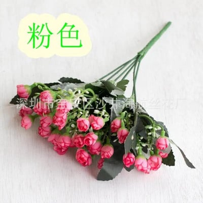 1–4 TK 27 cm roosist siidist pojengi kunstlillede kimp, 36 pead, 1 hunnik odavaid võltslilli kodu pulmakaunistuseks