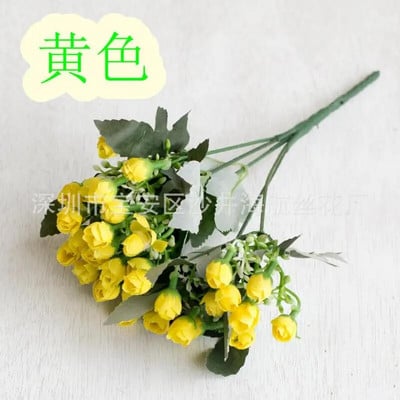 1–4 TK 27 cm roosist siidist pojengi kunstlillede kimp, 36 pead, 1 hunnik odavaid võltslilli kodu pulmakaunistuseks