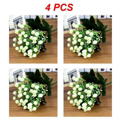 1–4 TK 27 cm roosist siidist pojengi kunstlillede kimp, 36 pead, 1 hunnik odavaid võltslilli kodu pulmakaunistuseks