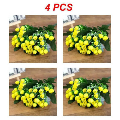 1–4 TK 27 cm roosist siidist pojengi kunstlillede kimp, 36 pead, 1 hunnik odavaid võltslilli kodu pulmakaunistuseks