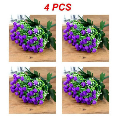 1–4 TK 27 cm roosist siidist pojengi kunstlillede kimp, 36 pead, 1 hunnik odavaid võltslilli kodu pulmakaunistuseks