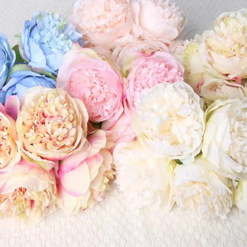 32 см розово розов божур симулация букет фалшиви цветя семейство булка сватбени декорации сватбени декорации