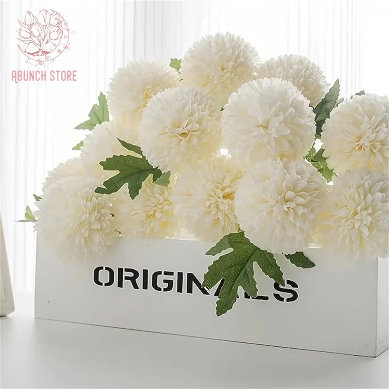 10 DB szimuláció virág asztalitenisz krizantém mesterséges pitypang esküvői otthoni dekoráció asztali dísz lövöldözős kellékek