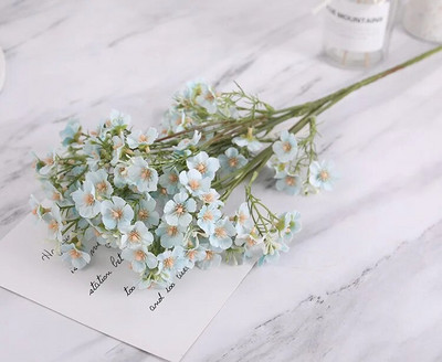 64 cm Mesterséges Gypsophila esküvői virág Hamis virágok lakberendezési díszek virágkötészeti selyem virágok