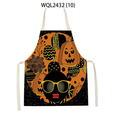 Helovino virtuvės prijuostė Moterų Vyrai Pinafore Suaugusiųjų Vaikų Prijuostė Kulinarija Moliūgai Ragana Katės Spausdinti Prijuostė Buitinės valymo priemonės