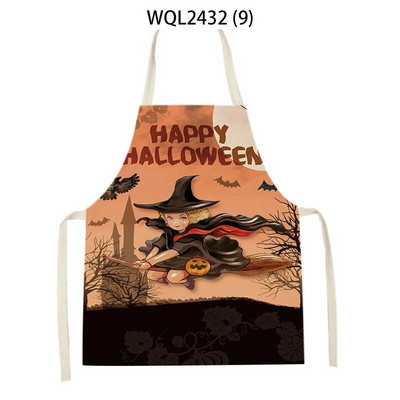 Helovino virtuvės prijuostė Moterų Vyrai Pinafore Suaugusiųjų Vaikų Prijuostė Kulinarija Moliūgai Ragana Katės Spausdinti Prijuostė Buitinės valymo priemonės