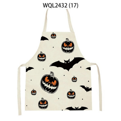 Helovino virtuvės prijuostė Moterų Vyrai Pinafore Suaugusiųjų Vaikų Prijuostė Kulinarija Moliūgai Ragana Katės Spausdinti Prijuostė Buitinės valymo priemonės