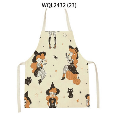 Helovino virtuvės prijuostė Moterų Vyrai Pinafore Suaugusiųjų Vaikų Prijuostė Kulinarija Moliūgai Ragana Katės Spausdinti Prijuostė Buitinės valymo priemonės