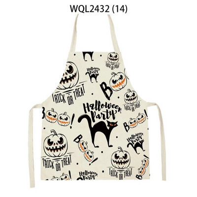 Helovino virtuvės prijuostė Moterų Vyrai Pinafore Suaugusiųjų Vaikų Prijuostė Kulinarija Moliūgai Ragana Katės Spausdinti Prijuostė Buitinės valymo priemonės