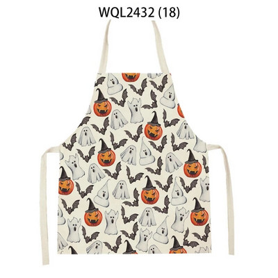 Helovino virtuvės prijuostė Moterų Vyrai Pinafore Suaugusiųjų Vaikų Prijuostė Kulinarija Moliūgai Ragana Katės Spausdinti Prijuostė Buitinės valymo priemonės