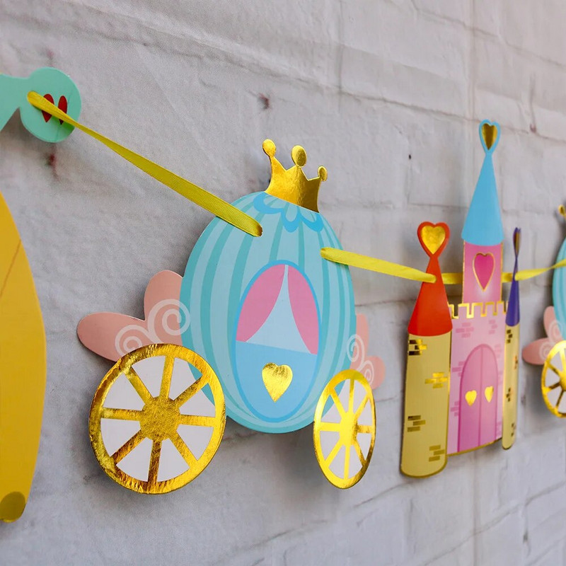 Ziua de naștere a copiilor Steagul prințesă, Castelul trăgând, Ghirlanda de mașini cu dovleac, Steagul de petrecere în cameră, Nunta de ridicare, Petrecere de o sută de zile