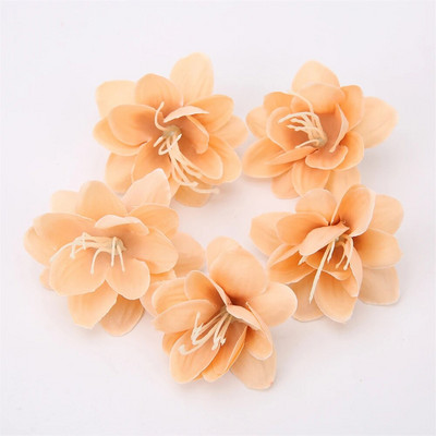 10/20 db Mesterséges jázmin fejvirágok virágos fehér szövet virágfejű kézműves lakberendezési tárgyak Esküvői koszorú kézműves művirágok