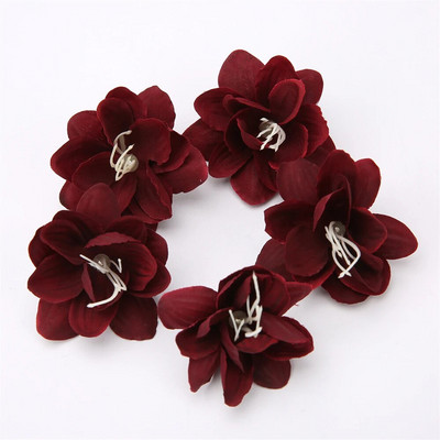 10/20 db Mesterséges jázmin fejvirágok virágos fehér szövet virágfejű kézműves lakberendezési tárgyak Esküvői koszorú kézműves művirágok