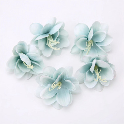 10/20 db Mesterséges jázmin fejvirágok virágos fehér szövet virágfejű kézműves lakberendezési tárgyak Esküvői koszorú kézműves művirágok