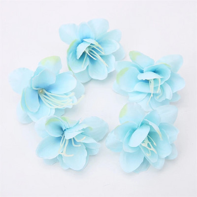 10/20 db Mesterséges jázmin fejvirágok virágos fehér szövet virágfejű kézműves lakberendezési tárgyak Esküvői koszorú kézműves művirágok