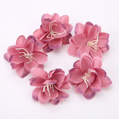 10/20 db Mesterséges jázmin fejvirágok virágos fehér szövet virágfejű kézműves lakberendezési tárgyak Esküvői koszorú kézműves művirágok